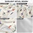 thumbnail image 2 of FORMRS Boys Swim Trunks Quick Dry Mesh Lining Beach Boardshorts, Sizes XS-XL, Beige Cartoon Planes Pattern, 2 of 7