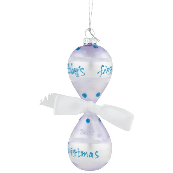 Northlight Baby Boy's First Christmas 2023 Glass Ornament - 5"
