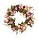 thumbnail image 1 of Arreglos De Rosas Artificiales Arreglos Florales Puerta Principal Pared Hogar DIY Piso Jardín Oficina Decoración De Púrpura Colco corona de flores de primavera, 1 of 6