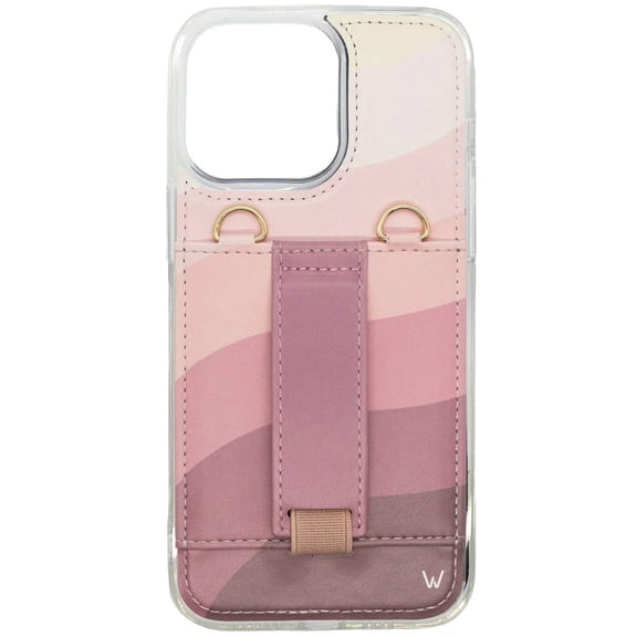Walli Cases iPhone 13 Pro Max Purse Phone Case with Wallet and Finger Strap - Shades of Plum