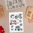 thumbnail image 3 of 1Sheet Bicycle and Flower Clear Silicone Stamps for Cards Making Photo Album Journal Home Decoration, 3 of 9