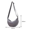thumbnail image 3 of Bolsa Bolso cruzados simples Moda Mujer Bolsas de bolas de masa hervida Portátil Suave para el trabajo (Gris), 3 of 3