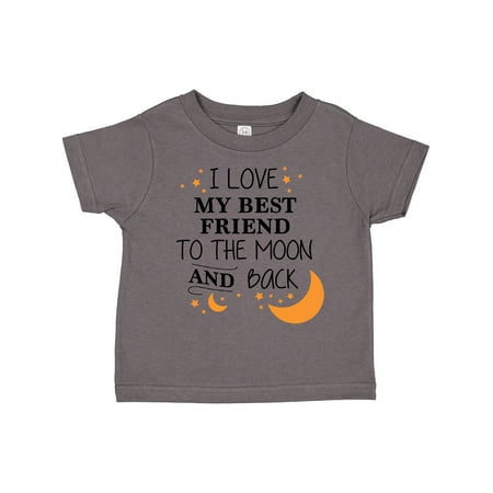 

Inktastic I Love My Best Friend to the Moon and Back Gift Toddler Boy or Toddler Girl T-Shirt