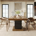 thumbnail image 6 of Tribesigns 63'' Dining Table for 4-6, Modern Rectangular Dining Room Table with Geometric Relief, 6 of 7