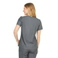 thumbnail image 4 of Mediclo Women's Medical Scrub Top - Sal Essential Eco Friendly Sustainable FYSEL Fabric V-Neck Chest Pocket Shirt Workwear Hgrey FT3085RHGY10 XL, 4 of 7