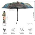 thumbnail image 3 of FORMRS Travel Umbrella Folding Auto Open Close Windproof Rain UV Protection, Pine Tree at Dawn, 3 of 8