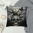 thumbnail image 2 of COMIO  Pillowcase Spooky Skull Tree and Crow,Standard Throw Cushion Cover for Bed Couch Sofa Office Decor, 2 of 5