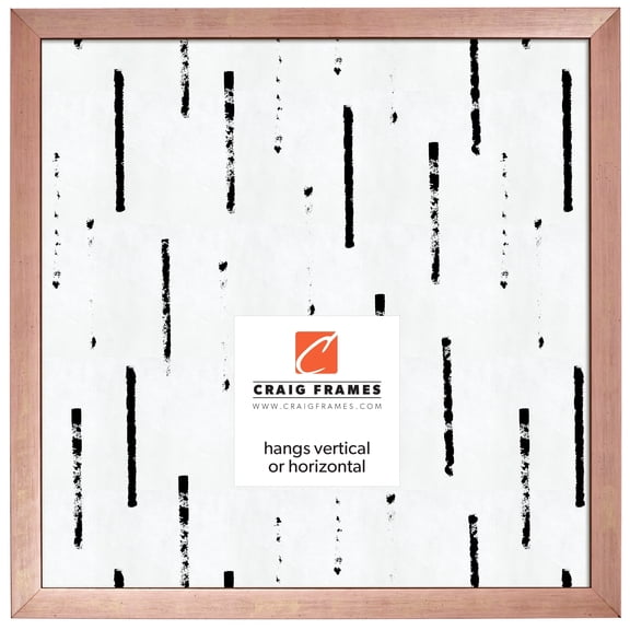 Craig Frames Milano, 12x12 inch Picture Frame, Rose Gold