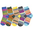 thumbnail image 3 of Coolmade 5Pack Womens Wool Socks Thick Heavy Thermal Cabin Fuzzy Winter Warm Crew Socks For Cold Weather, 3 of 7