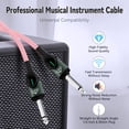 thumbnail image 6 of EASTROCK 10-Feet Guitar Cable, 1/4" TS Instrument Cable with Anti-Kink Design, Dual Straight Connectors for Electric Guitar, Bass, Keyboard, Amp (Pink), 6 of 6