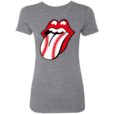 Baseball Lips Ladies' Tri-Blend Tee