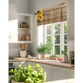 thumbnail image 3 of Retro Valances for Windows Sunflowers Rustic Wood Grain Texture Pastoral Style Valance Rod Pocket Short Window Treatments Curtains for Kitchen Bathroom Living Room Bedroom, 60 x 18 Inch, 3 of 7