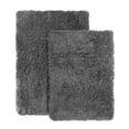 thumbnail image 1 of Clara Clark Non Slip Shaggy Bath Rug Set - 2 Piece Set, Small/Large - Gray, 1 of 4