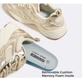 thumbnail image 6 of LUCKY STEP Lace Up Mesh Lightweight Fashion Sneakers Casual Shoes,Gold,Womens, 6 of 11