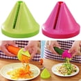 thumbnail image 1 of Xihbxyly Cortador de Verduras Multifunción, Rallador Giratorio con Cuchilla de Acero Inoxidable, Herramienta de Cocina Eficiente para Frutas y Verduras, Diseño Rojo y Verde, Juego de 2, Tamaño Compac, 1 of 7