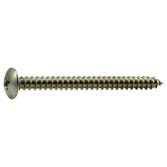 #14 x 3" 18-8 Stainless Steel Phillips Truss Head Sheet Metal Screws (50 pcs.)