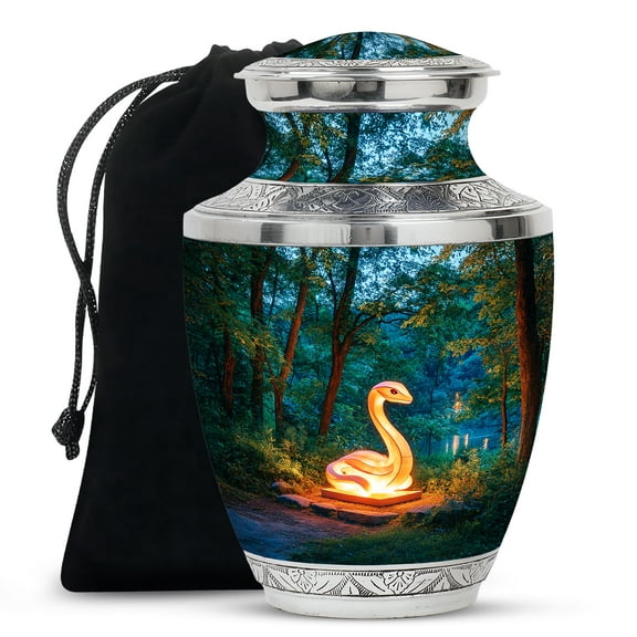 Yatskia Lightning Snake at Forest Cremation Urns for Adult Ashes Mom and Dad, Large Funeral Urn for Human Ashes, (Tasty Large, 10 Inch)