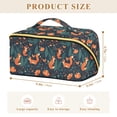 thumbnail image 4 of FORMRS Makeup Bag Travel Cosmetic Organizer for Women Fold Flat Zipper Pouch with Handle, Whimsical Foxes Pattern, 4 of 8