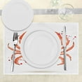thumbnail image 2 of Ambesonne Ocean Place Mats Set of 4, Sea Animals Theme Crabs, Standard Size, Vermilion, 2 of 5