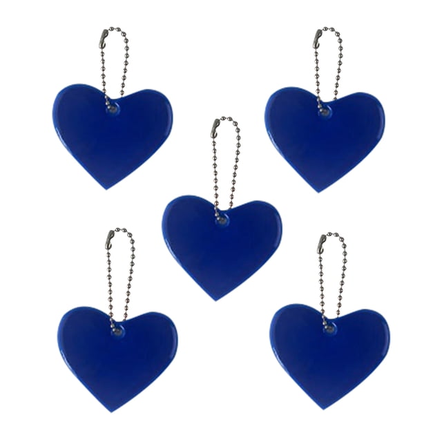 LSLJS 5 Pcs Pendentif Réfléchissant Extérieur Pendentif Réfléchissant en Forme de Cœur Adapté pour Sac à Dos Équitation Marche Course, Sports, Gym, Entraînement, Camping, Entraînement Physique, Entraînement & Plus d'Activités
