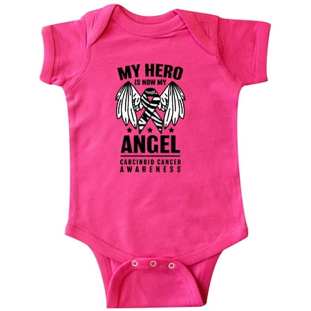 

Inktastic My Hero is Now My Angel Carcinoid Cancer Awareness Gift Baby Boy or Baby Girl Bodysuit