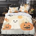 thumbnail image 3 of Textiles de Maison Dessin Animé Ghost Citrouille Sorcière Imprimée Ensemble de Housse de Couette Mode Enfants Adultes, 3 of 4