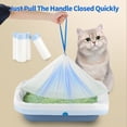 thumbnail image 4 of Cat Litter Bags, Drawstring Garbage Bags For Pet Litter, Thickened Disposable Pet Waste Bags For Cat Litter Box, 15-Pack S Size 18X20Inch (45X50Cm) Sealed Single Roll, 4 of 5