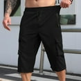 thumbnail image 4 of Qepwscx Men's Cargo Shorts Casual Below Knee Capris Shorts Pant Relaxed Fits with Pockets Size S-XXL, 4 of 9