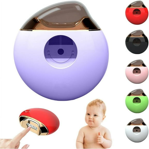 2 in 1 Electric Polishing Automatic Nail Clipper, 2024 New Electric Nail Clipper Trimmer with 2 Adjustable Speeds, Nail Trimmer for Seniors, Kids, Adults (Purple)