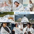 thumbnail image 5 of Blue Flower Cooling Blanket,Lightweight Breathable Summer Throw Blanket with Double Sided Cold Effect,Sage Green Eucalyptus Leaf Farmhouse Country Picnic Blankets Bed Sheet for Hot Sleepers 60"x80", 5 of 8
