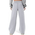 thumbnail image 4 of Women's Straight Leg Sweatpants, Elastic Drawstring Waist Casual Pants, Workout Yoga Lounge Pants for Daily Wear, Travel, Gym and Fall Casual Outfits Light Ashy XXXL, 4 of 8