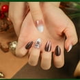 thumbnail image 5 of Christmas Nails Fofosbeauty Christmas Nails 24pcs Press on False Nails Tips, Almond Acrylic Nails, Auburn Powder, 5 of 5