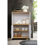 Hodedah Mini Microwave Cart, White