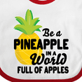 thumbnail image 4 of Inktastic Be a Pineapple in a World Full of Apples Boys or Girls Baby Bib, 4 of 4