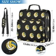 thumbnail image 2 of FORMRS Zipper Binder with Shoulder Strap 2-inch Ring 500 Sheet Capacity File Bag, Black Volleyball Pattern, 2 of 5