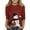 Vermilion, variant on Girls Long Sleeve Christmas Top Festive Snowflake Print Pullover Crewneck Casual Holiday Shirt for Kids Winter Outfit