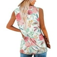 thumbnail image 4 of HIMIWAY 2023 Summer Sale Women's Fashion Leopard Print Shirring Sleeveless Casual T-Shirt Tank Top Pink L, 4 of 5