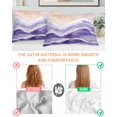 thumbnail image 3 of Purple Coastal Beach Pillow Cases King Size Set of 2, Smooth Satin Pillowcase for Hair and Skin, Modern Oil Painting Nautical Decorative Cooling Bed Pillow Covers with Zipper, 20x36 Inches, 3 of 5