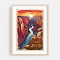 thumbnail image 2 of Retro Travel Art: The Majestic Grand Canyon - Arizona Illustration Travel Poster Nature Landscape Sunset Desert Vintage Poster Unframed Wall Art Print 16 x 24 inches, 2 of 60