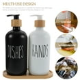 thumbnail image 3 of Raindrops 20Pcs Natural Bamboo Bathroom Shampoo Dispenser Set Simple Style Homeowners Use, 3 of 8