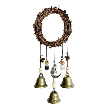 

Witch s Protection Bell Decor Door Handle Pendant Rattan Wind Chime Witch Pray Crystal Wind Chime Creative Family Room Decor Multicolor