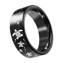 BAYAIXZ Womens Wedding Ring Double Layer Star Pearl Ring for Women Summer Fashion Personalized Ring Opening Adjustable Index Finger Ring Womens Ring Ring Bands for Women Wedding Rings (Black,8)