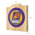 thumbnail image 3 of Phoenix Suns Logo Dart Board Cabinet Set with 6 Steel Tip Darts, 3 of 7
