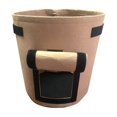 thumbnail image 1 of Paquete de 3 bolsas para cultivo de patatas, macetero de batata de tela impermeable con aireación de 7 galones, caja de cultivo de maní vegetal con ventana de cosecha, 1 of 5