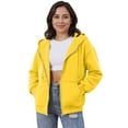 thumbnail image 2 of Women's Off Shoulder Zipper Hoodie Sweatshirt Fashion Clothing Casual Jacket for Fall Seasons and Streetwear Style,Yellow,L, 2 of 6