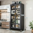 thumbnail image 2 of Jopath Adjustable Shelves & Wheels, Food Pantries Cabinets, Gray, 2 of 8