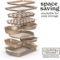 thumbnail image 5 of Country Kitchen Bakeware Set, 10-Piece Nonstick Stackable Baking Pans with Silicone Handles, Sage, 5 of 7