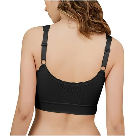 

Dadaria Sleep Bras for Women Woman Sports Bra Without Steel Rings Yoga Vest Lingerie Underwear Black XXL Women