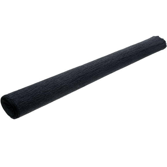 IFANLANDOR Italian Stretch Crepe Paper Roll Black for Floral Decor Wrapping and Craft Projects