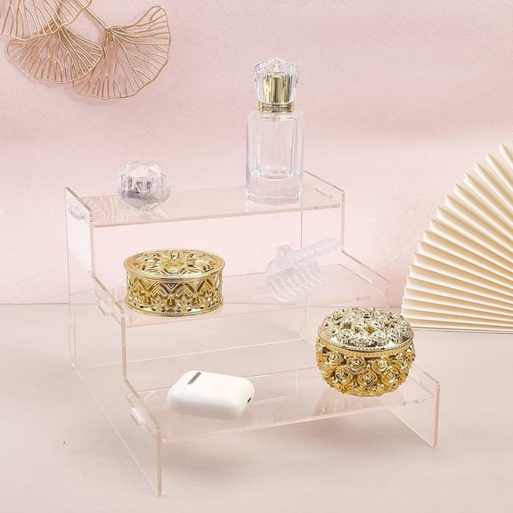 3 Tier Acrylic Spice Rack Acrylic Seasoning Organizer Pantry Organization Storage Shelf Spice Rack Organizer 240x220x150mm